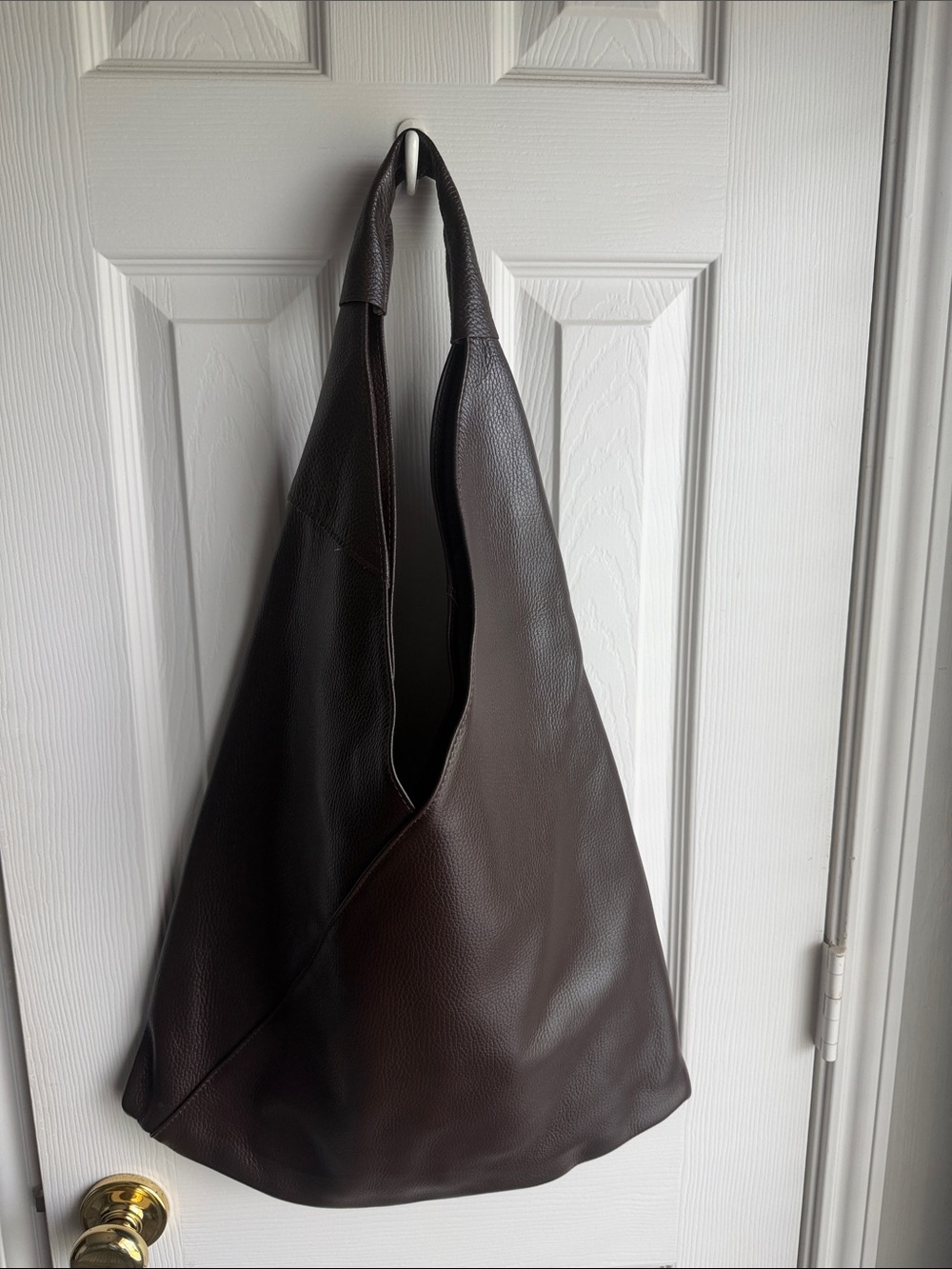 Dark Brown Leather Shoulder Bag